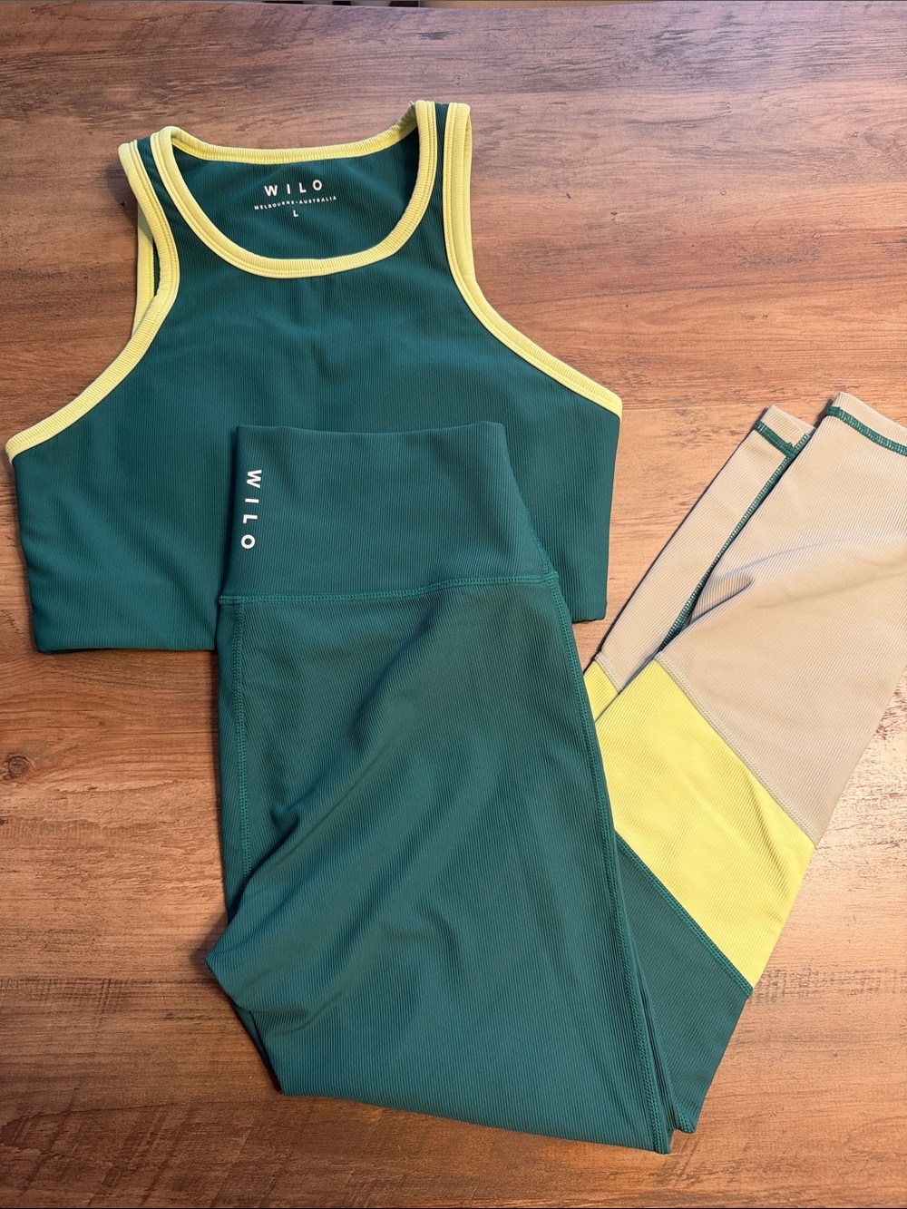 WILO Green & Yellow High-Waist Leggings